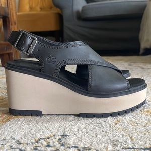 Timberland platform wedge sandal NEVER WORN